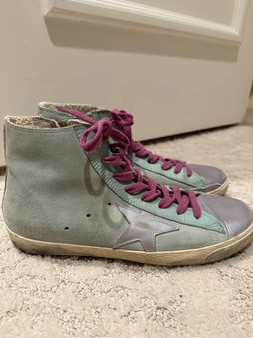 Golden Goose Mint Suede Francy High-Tops